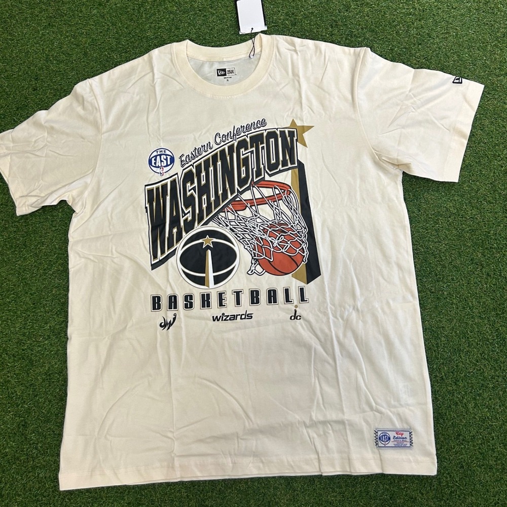 New Era Washington Wizards NBA City Edition Cream Graphic T-Shirt Mens XL